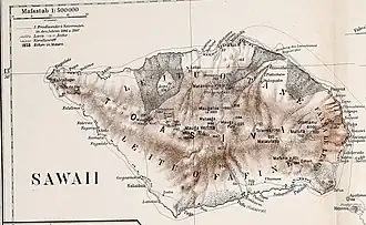 historische Karte von Savaiʻi (1910)