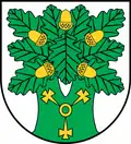 Wappen von Ojrzeń (Powiat Ciechanowski) (Polen) mit Eichenblättern statt Zweigen