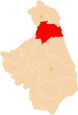 Lage des Powiats Augustowski in der Wojewodschaft Podlachien