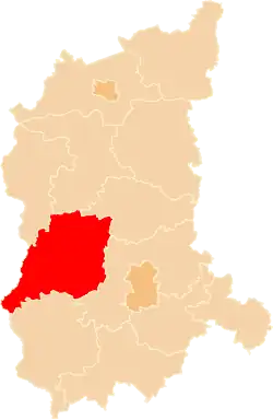 Lage des Powiat Krośnieński