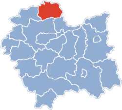 Lage des Powiat in Kleinpolen