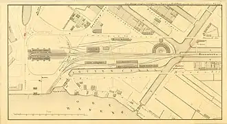 Gleisplan inklusive Vorfeld und Segmentdrehscheibe