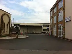 Einfahrt der Schoeller Technocell GmbH & Co. KG Werk Penig im Jahre 2012