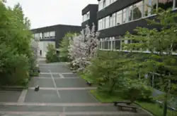 Mittlerer Schulhof, Hauptgebäude und Turnhalle