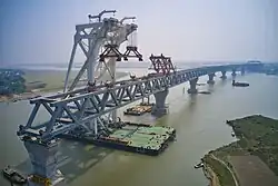 Brückensegment im Bau