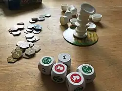 Spielmaterial des Spiels Paku Paku