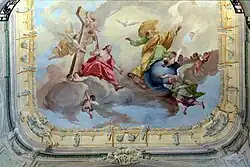 Deckengemälde der Dreifaltigkeitskapelle im ehem. Theresianischen Damenstift