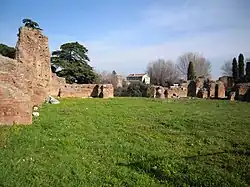 Ruine der Aula regia in der Domus Flavia auf dem Palatin (Rom) (um 92 n. Chr.)