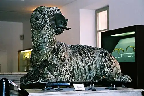 Widderskulptur im Archäologischen Museum von Palermo