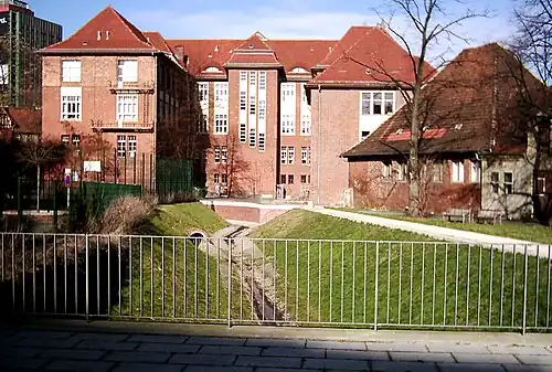Ende der offenen Südpanke, Blick zurück nach Norden (die letzten 350 Meter bis zur Spree sind unterirdisch)