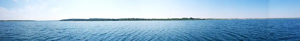 Panorama Zwenkauer See Richtung Süden, Juli 2018