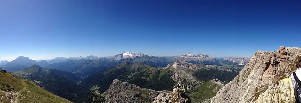 Blick vom Gipfel des Kleinen Lagazuoi