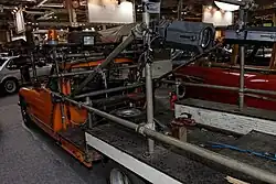 Citroën DS 23 Tissier mit Blick auf die Ladefläche und den darauf befindlichen Filmaufbauten