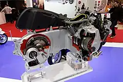 Vespamotor mit Variogetriebe