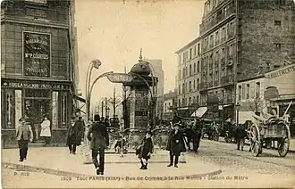 Rue de Crimée bei der Rue Mathis (1908)