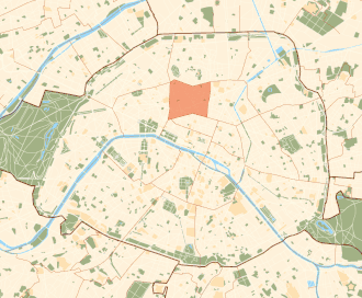 Karte der Pariser Arrondissements