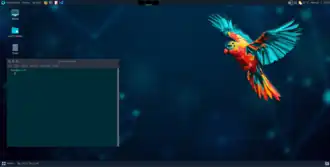 Screenshot von Parrot OS