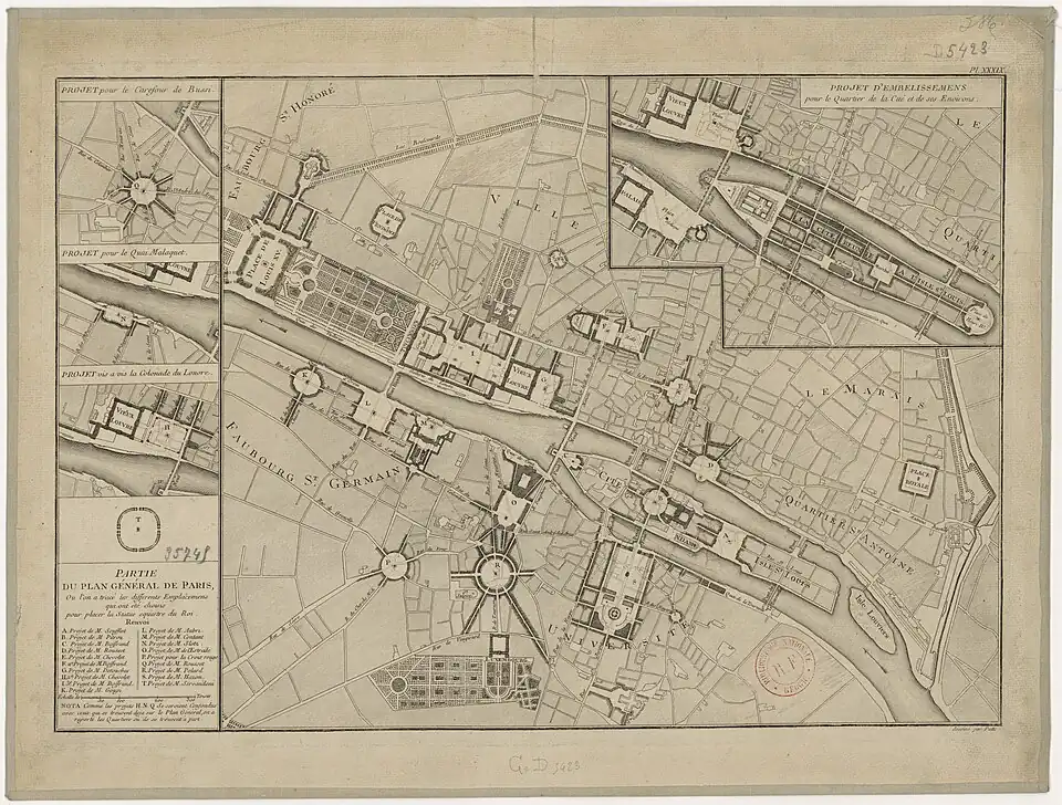Stadtplan von Pierre Patte von 1767