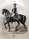 Carabinier à cheval des l'Ancien Régime (Paul Philippoteaux, vor 1850).