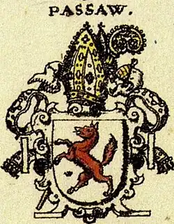 Wappen des Bistums Passau nach Siebmachers Wappenbuch