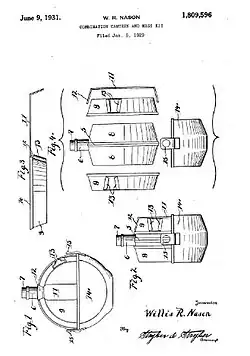 William R. Nason Kombination Feldflasche- Essgeschirr 1929