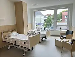 Patientenzimmer im Neubau am Katholischen Krankenhaus Dortmund-West