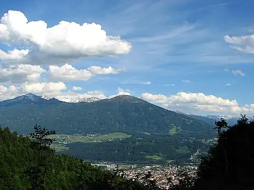 Der Patscherkofel aus dem Höttinger Graben