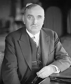Paul Claudel, der Vertreter Frankreichs in der Internationalen Kommission (1927)