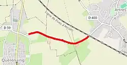 Streckenabschnitt Pavé d'Artres à Quérénaing