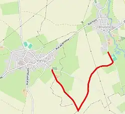 Streckenabschnitt Pavé de Viesly à Briastre