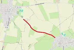 Streckenabschnitt Pavé de Viesly à Quiévy