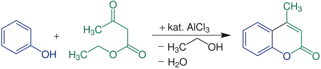 Bruttogleichung der Pechmann-Reaktion