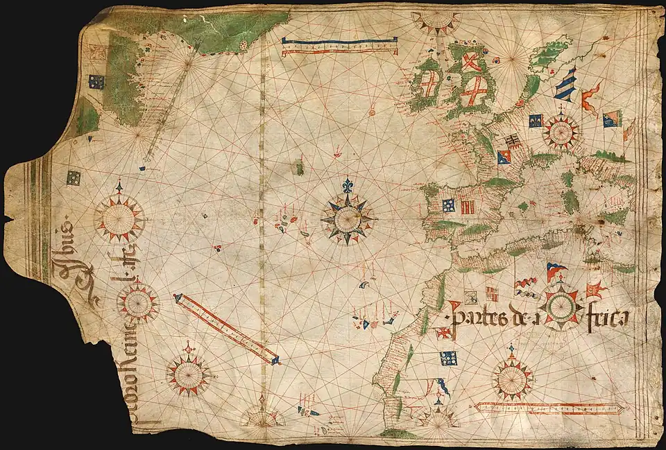 Reinels erste Atlantik-Karte (ca. 1504)