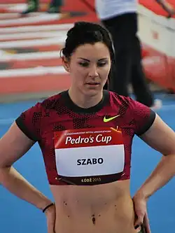 Barbara Szabó erreichte mit ihren 1,85&nbsp;m bei einem Fehlversuch nicht das&nbsp;Finale