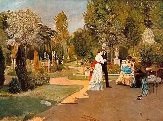 Gesellschaft im Park von Ernst te Peerdt, 1873