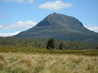 Mount Pelion West von der Pelion Hut auf den Pelion Plains aus