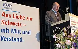 Fulvio Pelli am Rednerpult, 2011