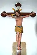 Frühgotisches Kruzifix aus dem 14.&nbsp;Jahrhundert