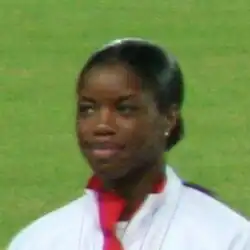 Die Weltmeisterin von 2003 Perdita Felicien gewann diesmal&nbsp;Silber