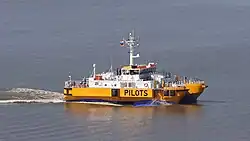 Niederlande: Lotsentender Perseus, Werftprobefahrt auf der Weser