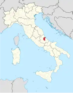 Lage innerhalb Italiens