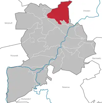 Lage von Pesterwitz in Freital