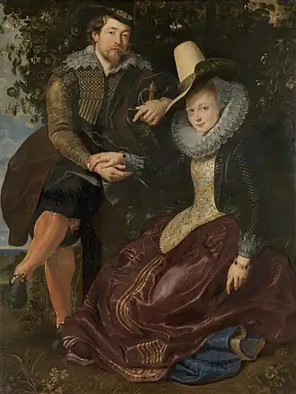 Peter Paul Rubens: Rubens und Isabella Brant in der Geißblattlaube (um 1609/10). Alte Pinakothek, München