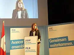 Präsidentin Gössi redet über Zukunftsvisionen, 2018