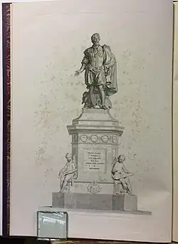 Druck der Statue von Peter Paul Rubens in Antwerpen