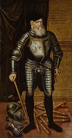 Konrad von Bemelberg, Gemälde von Petrus Dorisy, 1582