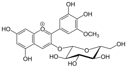 Strukturformel von Petunidin-3-O-glucosid