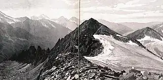 Blick vom Klockerkarkopf zum Pfaffenschneidkopf, Bild von Friedrich Würthle