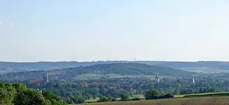 Blick von Norden über Duderstadt auf den Pferdeberg