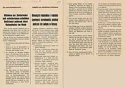 Faksimile von einem Polen-Erlass, 8. März 1940